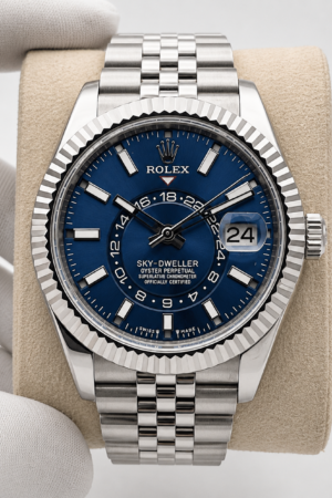Rolex Sky-Dweller Oystersteel Bright Blue Dial 42mm Jubilee Bracelet || REF: 336934